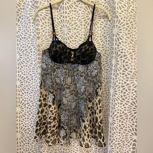 In Bloom Floral and Animal Print Camisole